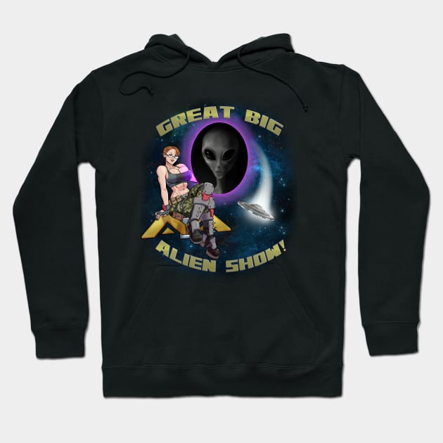 Great Big Alien Show, Design2 Hoodie by J.Ishiro Finney / Adventures in Awful